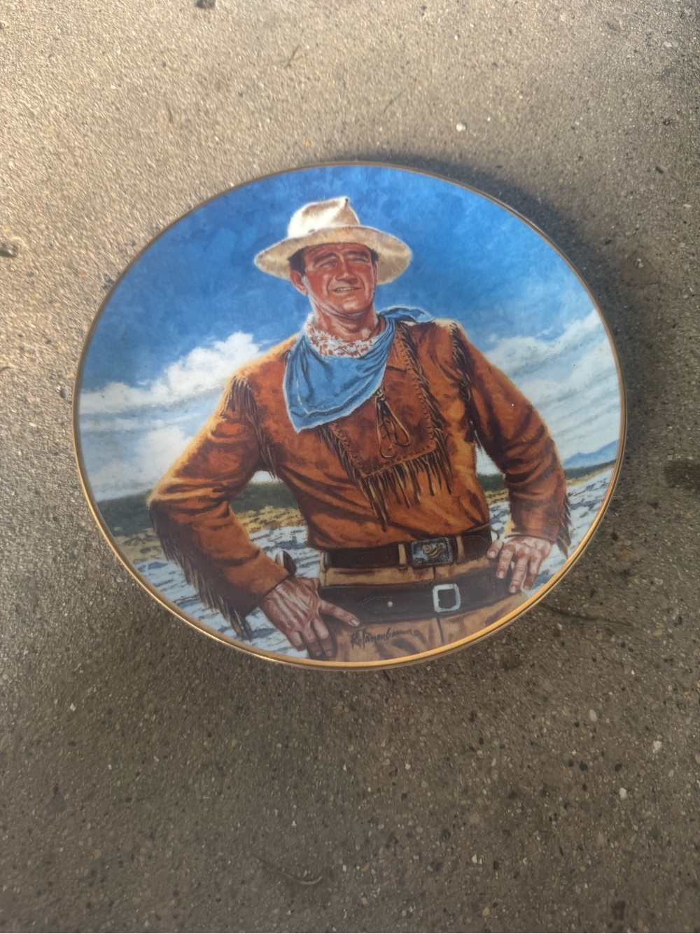 John Wayne the duke classic collectable plate numbered